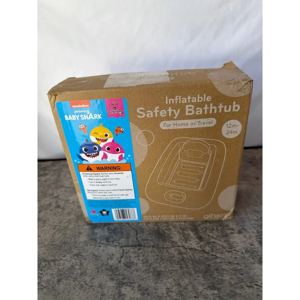 Nickelodeon Baby Shark Making a Splash Inflatable Tub - Baby Bathtub